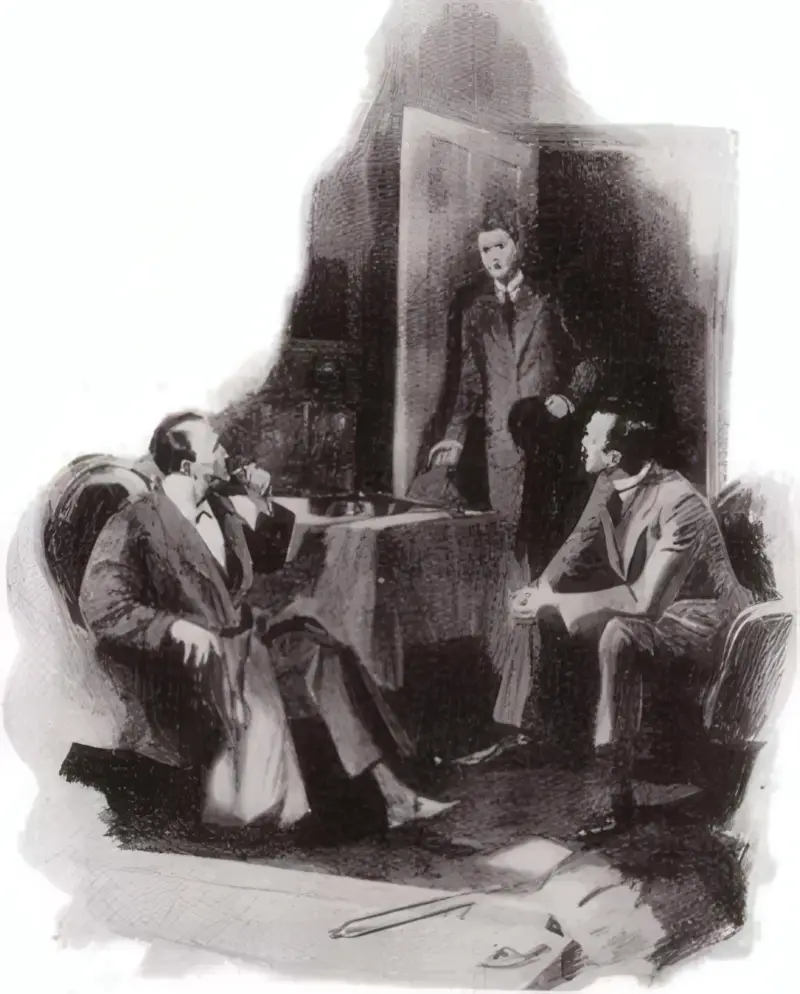 THERE WAS A QUICK STEP ON THE STAIRS, A SHARP RAP AT THE DOOR, AND A MOMENT LATER THE NEW CLIENT PRESENTED HIMSELF.