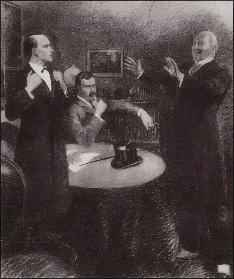 COLONEL DAMERY THREW UP HIS KID-GLOVED HANDS WITH A LAUGH.