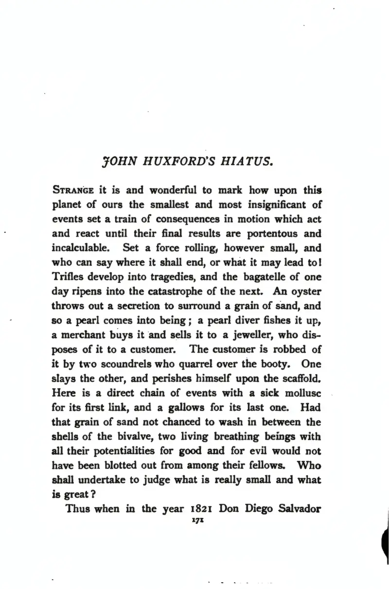 John Huxford's Hiatus