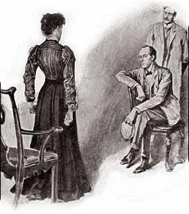 THE LADY SPRANG FROM HER CHAIR