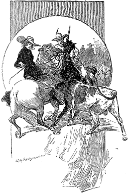 A SINEWY BROWN HAND CAUGHT THE FRIGHTENED HORSE BY THE CURB